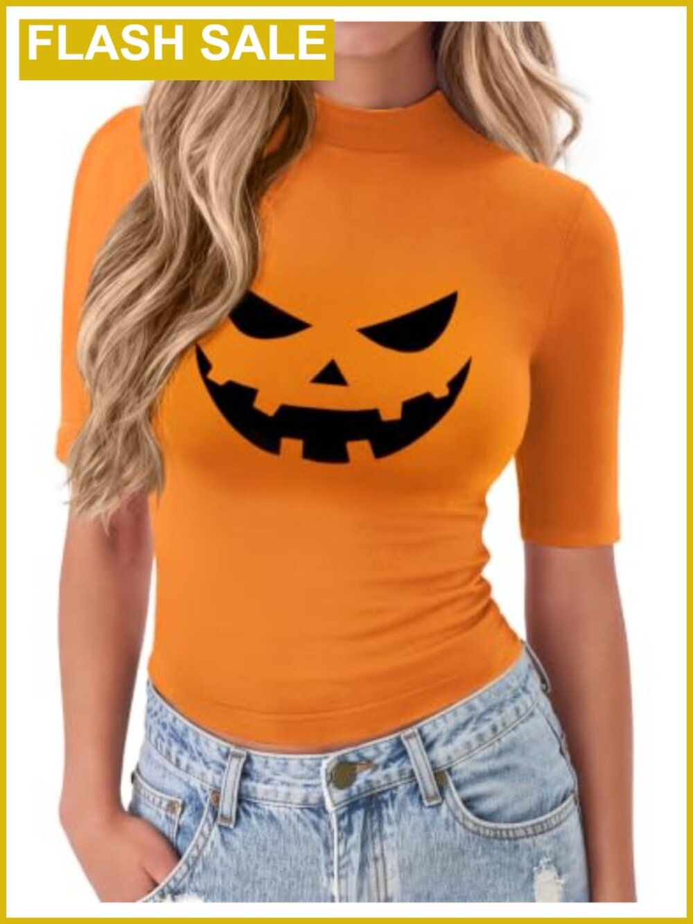 Women's Mock Neck Short Sleeve Slim Fit Basic Tee T-Shirt